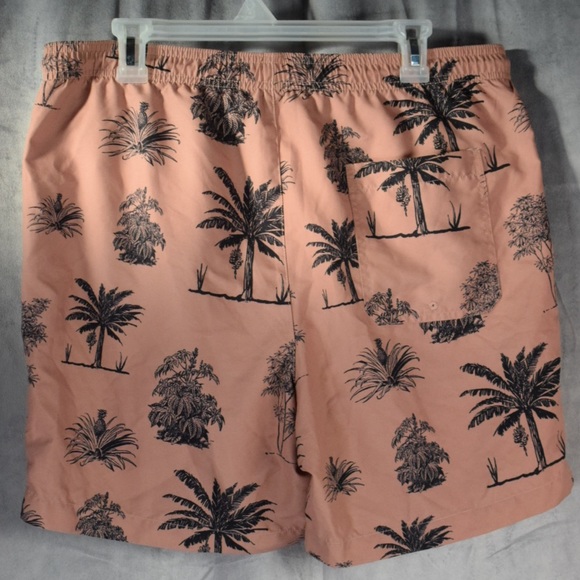 Mens Vintage Palm Tree 17″ Swim Trunks Peach | PacSun Swim - Picture 2 of 4